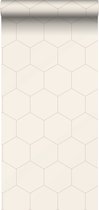 ESTAhome behangpapier hexagon zandkleurig - 139553 - 0,53 x 10,05 m