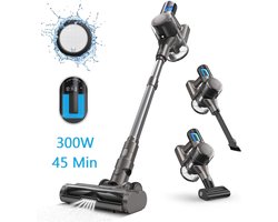 steelstofzuiger draadloos 300Watt stofzuiger met 5 verschillende opzetstukken stofzuiger zonder zak - Anti-klitten systeem TD1-C - (draadloze stofzuiger) 45Min