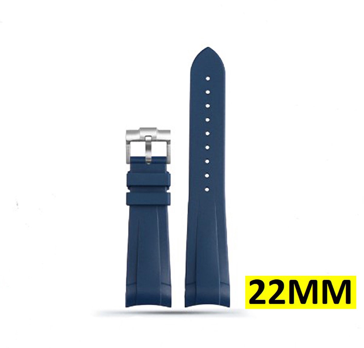 Siliconen horloge band - Geschikt voor Tudor Bay - Waterbestendig - 22MM - Blauw