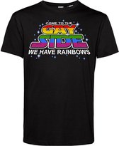 T-shirt Gay Side | Gay pride shirt kleding | Regenboog kleuren | LGBTQ | Zwart | maat XL