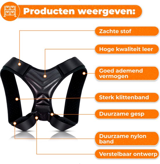 Luxegoed ®Rug- schouders & Nek | Postuur Corrector | Rugbrace | Schouder Corrector | Rug corrector | posture corrector | Verstelbaar | Unisex | Alle maten beschikbaar