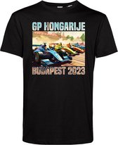 T-shirt Print GP Hongarije Budapest 2023 | Formule 1 fan | Max Verstappen / Red Bull racing supporter | Zwart | maat XXL