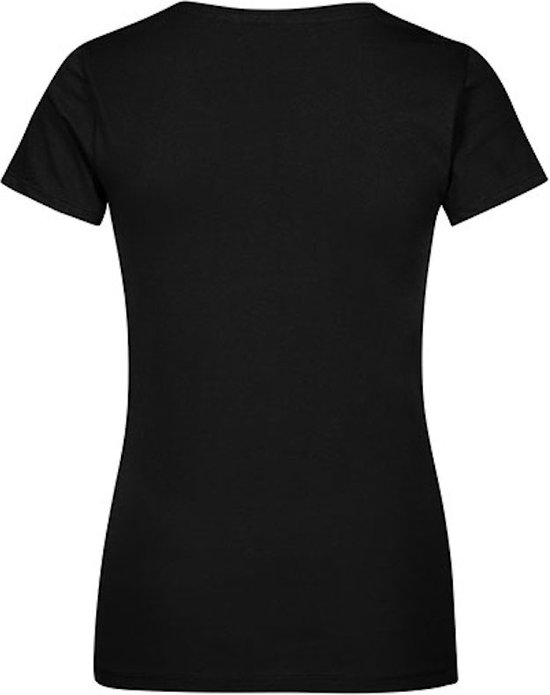 Women´s V-hals T-shirt met korte mouwen Black - L