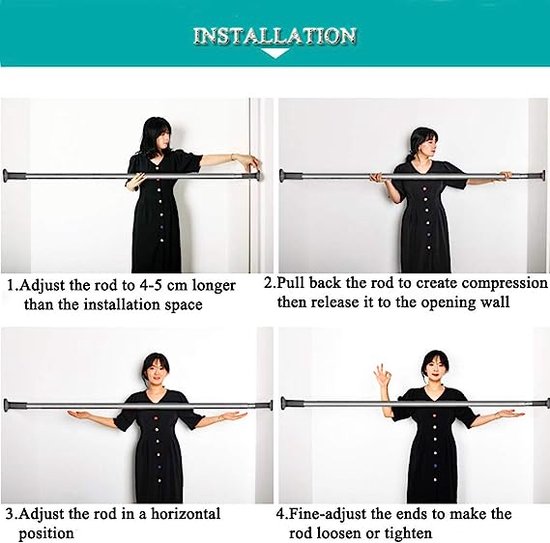 Ensemble tringle à rideau - tringle à rideau Matériau robuste - Extensible - Tringle à rideau - Tringles à rideaux 128-177cm
