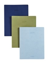 Brepols Agenda 2024 • Timing 6t week • Colora soepele omslag • 17,1 x 22 cm • Donkerblauw