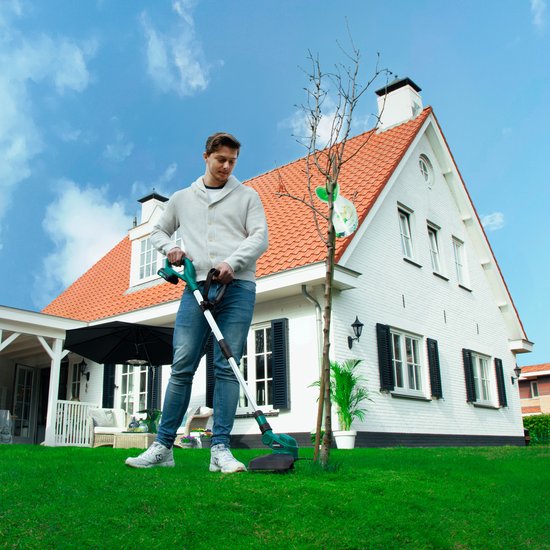 Coupe-herbe VONROC 20V – VPower 20V - Incl. Batterie 4.0 Ah et chargeur – 250mm – Double coil (2x4m) – Tige télescopique