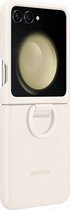 Silicone Case with Ring geschikt voor Samsung Galaxy Z Flip5 - Cream