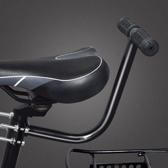 Fietsachterbank, armleuning, Zwart, fiets, achterbank, accessoires, fiets, achterbankgreep, antislip, kinderbeveiliging, fietsondersteuning (kinderhandvat) van Hewolf — afbeelding 2