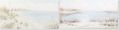 Schilderij DKD Home Decor 140 x 3,7 x 70 cm Strand Mediterrane (2 Stuks)