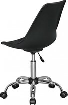 Rootz Draaistoel - Zwart Kunstleer - In Hoogte Verstelbaar - Bureaustoel met Rugleuning