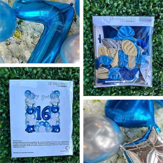 Little Label pyjama met all over print blauw/donkerblauw | wehkamp