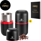 Koffiemolen Electrisch - Koffiebonen Maler Elektrisch 2 In 1- Koffiemolen Voor Bonen Draagbaar - 100% Tevredenheidsgarantie - Roestvrij Staal