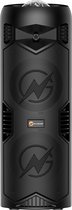 N-GEAR LGP5150 - Draadloze Bluetooth Party Speaker - Karaoke Set - 1 Microfoon - Discoverlichting - Stealth Black