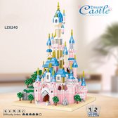 Lezi Dream Castle (pink) - Nanoblocks / miniblocks - Bouwset / 3D puzzel - 3869 bouwsteentjes - Lezi LZ8240