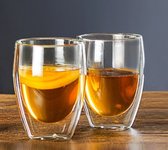 THERMAL GLASSES 350ML FOR LATTE COFFEE SET 2 PCS