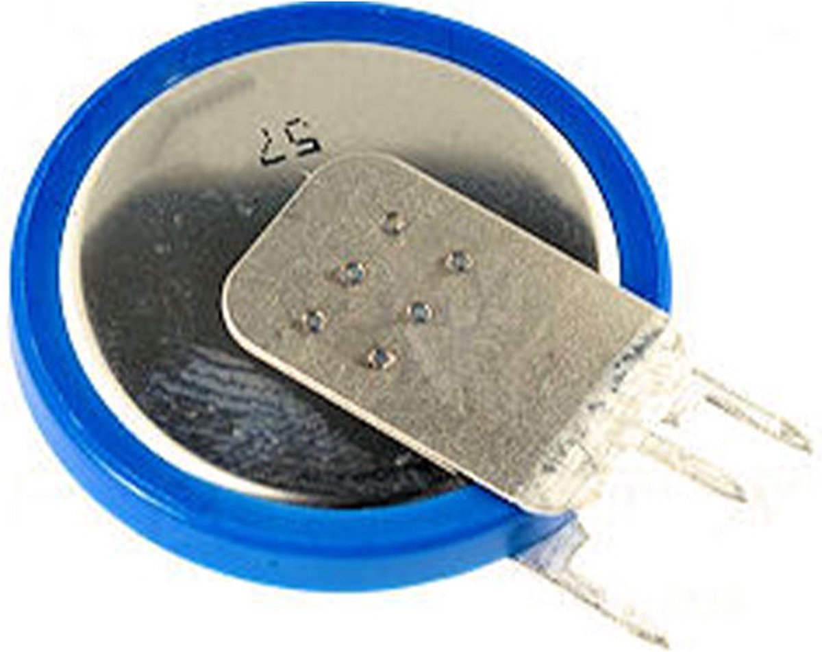 Lithium knoopcel batterij 3V - Verticaal - Soldeeraansluiting - CR2032 - Per 1 stuks