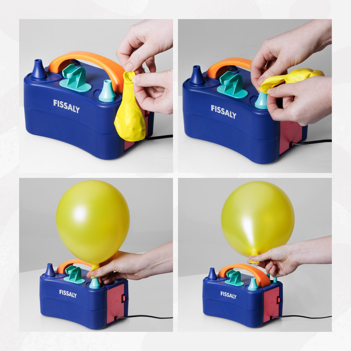Fissaly Elektrische Ballonnenpomp met Dubbele Vulfunctie & 22 Ballon Accessoires - Ballonpomp - 400W Ballon Pomp - Verjaardag Decoratie & Feest Versiering - Ballonnenboog — afbeelding 7