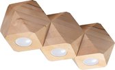 Sollux - Plafondlamp Woody 3 lichts L 36 cm hout