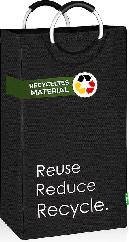 Babyflesje - Recycleflesafscheider voor veiligheidsflessen, glazen flessen, lege flessen, afsluitbaar, ideaal als statiefflessen, opslagcontainers, extra groot 75 l (zwart, XL)