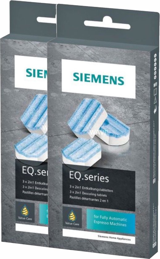 Siemens EQ Series - Ontkalkingstabletten - 6 Stuks (2x3 stuks)