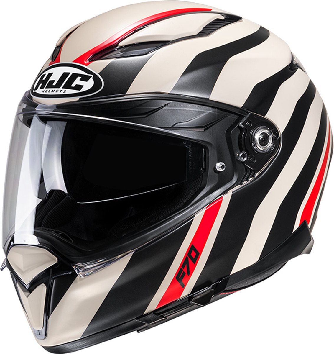 Hjc F70 Galla Beige Red Mc9Sf Full Face Helmets 2XL - Maat 2XL - Helm