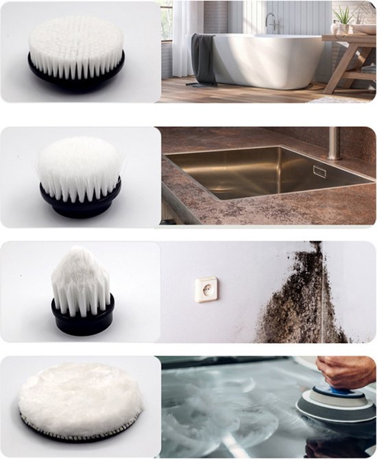 Brosse de nettoyage électrique avec 7 accessoires - Brosse de lavage  polyvalente 