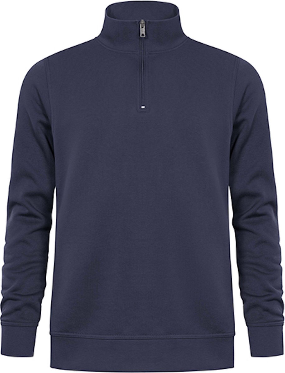 Unisex Troyer Trui met driekwartsrits Navy - XS