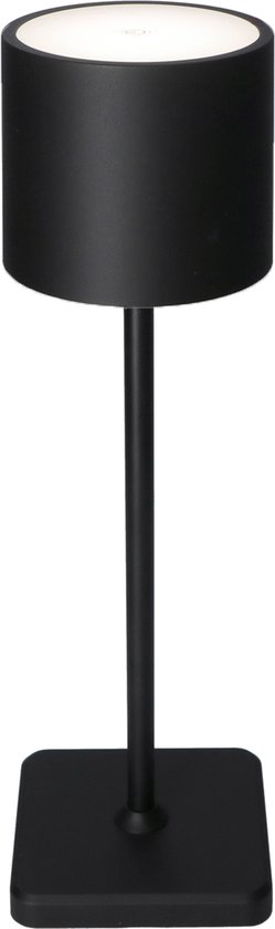 Premium LED Tafellamp met oplaadstation - Oplaadbaar & Draadloos - Voor binnen en buiten - Zwart