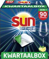 Sun Optimum All-in 1 Lemon Capsules – 90 vaatwastabletten – Kwartaalbox