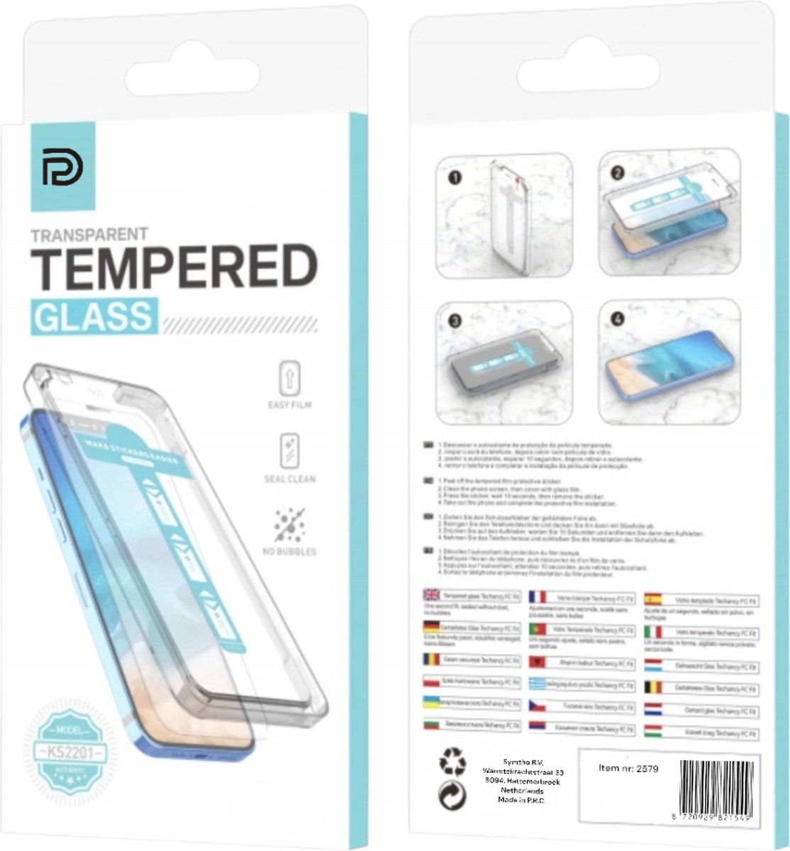 PD® Screenprotector geschikt voor iPhone 13 / 13 PRO Screenprotector - Geharde Folie, Anti-Kras - Perfecte Pasvorm, Bubbelvrij