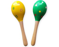 Sambaballen - Muziekinstrumenten voor Kinderen - Houten Sambabal - 2x
