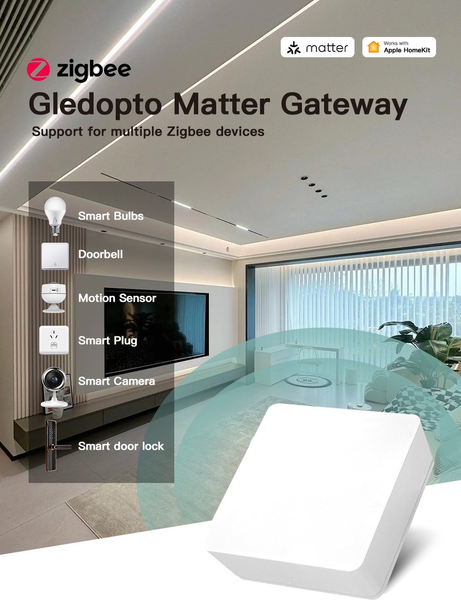 GLEDOPTO Zigbee 3.0 Gateway MATTER compatible iOS Home Apple HomeKit | bol