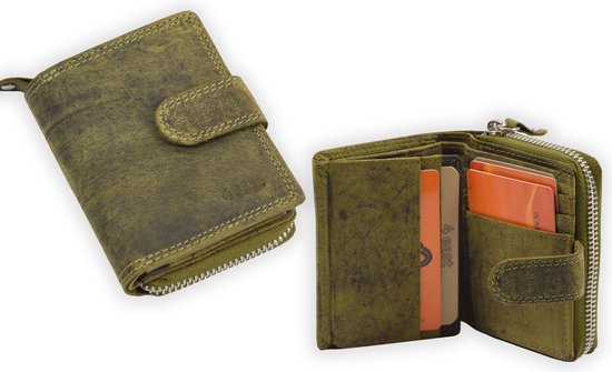 Portefeuille - Portefeuille femme - Portefeuille homme - Cartes portefeuille - RFID Protected Anti 4East - 4E-209- Vert - Olive