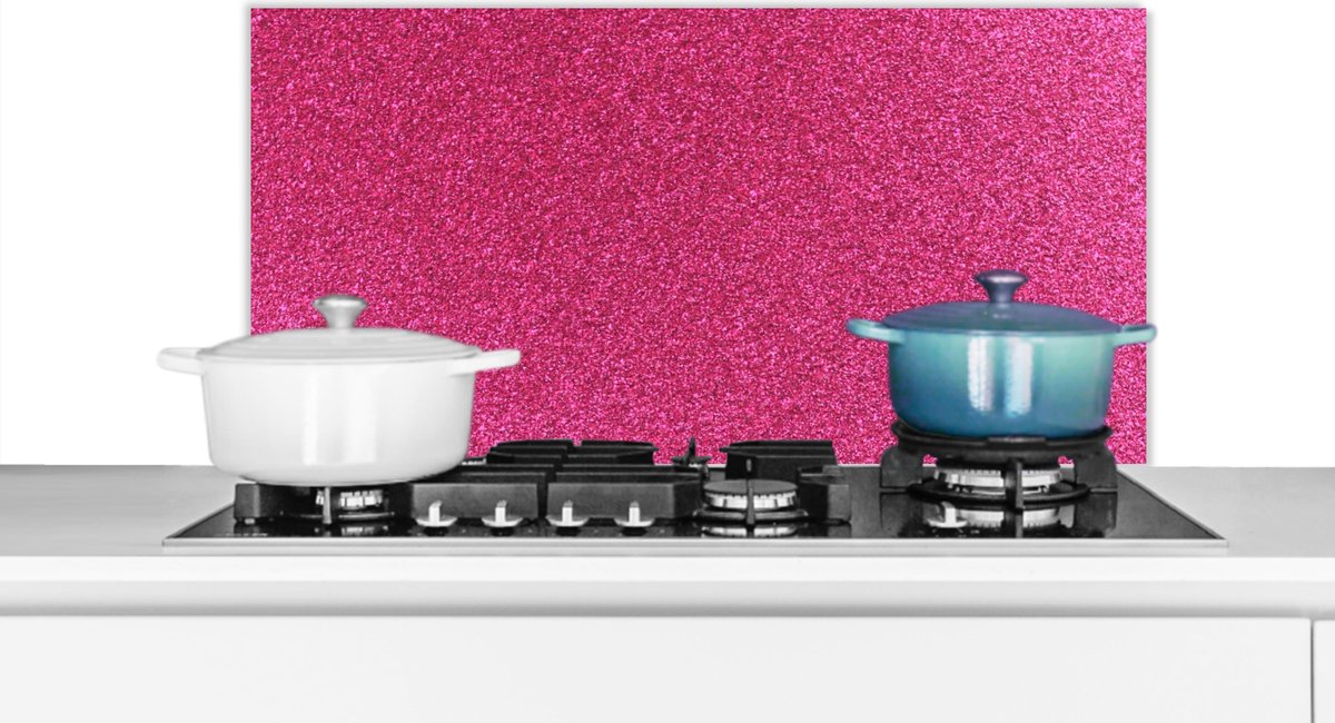 Spatscherm keuken 80x40 cm - Kookplaat achterwand Roze - Abstract - Design - Muurbeschermer - Spatwand fornuis - Hoogwaardig aluminium
