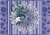 Vintage Pattern Purple Photo Wallcovering