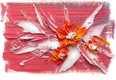 Papier peint photo Polaire | Fleurs, Moderne  | Orange | 368x254cm (lxh)