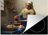 KitchenYeah® Inductie beschermer 58.3x51.3 cm - Het melkmeisje - Schilderij van Johannes Vermeer - Kookplaataccessoires - Afdekplaat voor kookplaat - Inductiebeschermer - Inductiemat - Inductieplaat mat