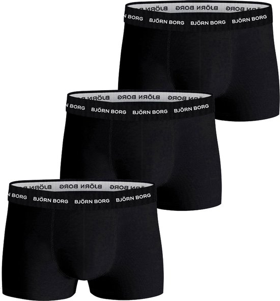 Björn Borg Cotton Stretch trunks - heren boxers korte pijp (3-pack) - multicolor - Maat: XS