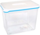Rechthoekige lunchbox met deksel White & Blue Hoog