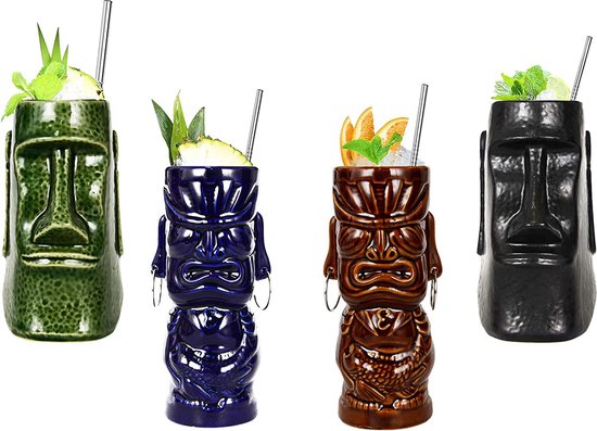 Set van 4 Tiki Mokken | Alles in Wonderland