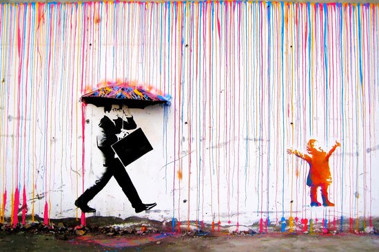 Allernieuwste Toile Peinture Banksy Graffiti Girl with Balloon vs