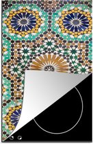 KitchenYeah® Inductie beschermer 30x52 cm - Een close up van een Marokkaanse mozaïek - Kookplaataccessoires - Afdekplaat voor kookplaat - Inductiebeschermer - Inductiemat - Inductieplaat mat