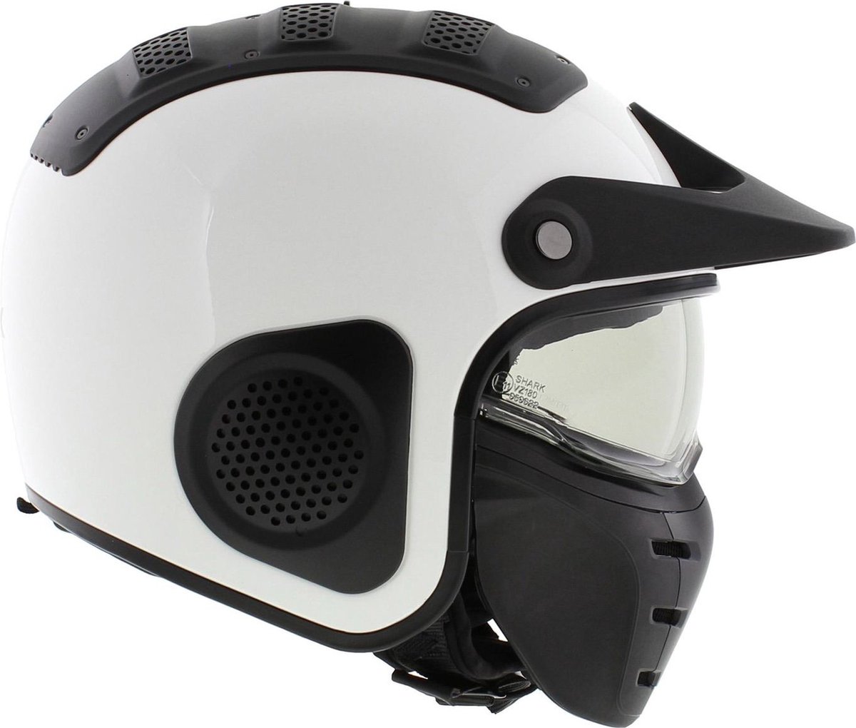 Shark X-Drak Trial helm glans wit XS - Motorhelm Scooterhelm – foto 8