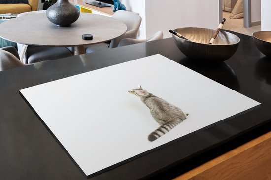 KitchenYeah® Inductie beschermer 78x52 cm - Kat - Huisdieren - Vacht - Kookplaataccessoires - Afdekplaat voor kookplaat - Inductiebeschermer - Inductiemat - Inductieplaat mat