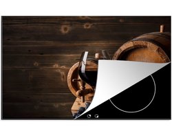 KitchenYeah® Inductie beschermer 78x52 cm - Wijn - Wijnglas - Wijnvaten - Druiven - Glas - Kookplaataccessoires - Afdekplaat voor kookplaat - Inductiebeschermer - Inductiemat - Inductieplaat mat