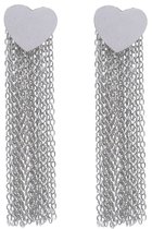 Boucles d'oreilles Hartjes avec Colliers - Acier Inoxydable - 5 cm - Argent