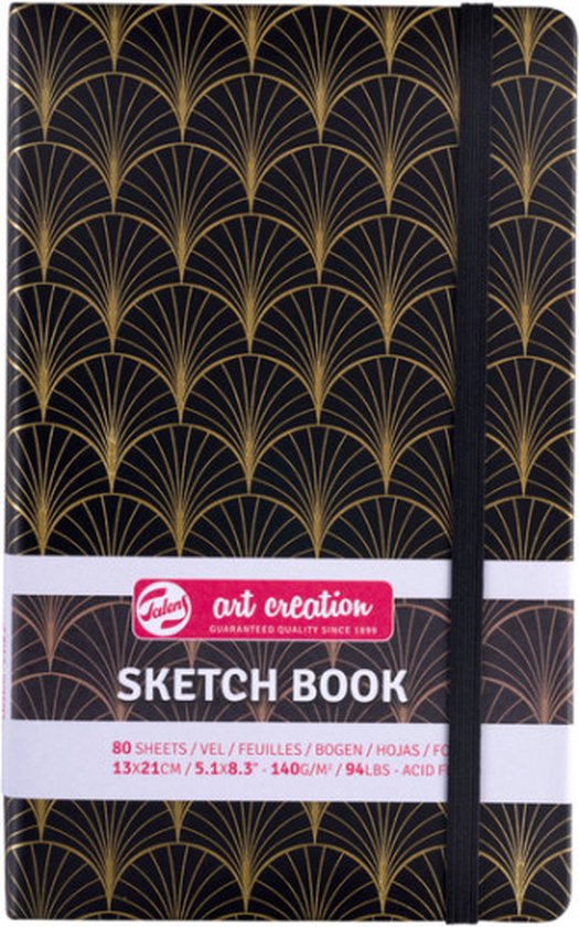 Sketch Book 9 x 14 cm - Talens Art Creation - Art Deco, 140 g, 80 sheets