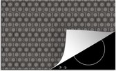 KitchenYeah® Inductie beschermer 80.2x52.2 cm - Patroon - Grijs - Zwart - Kookplaataccessoires - Afdekplaat voor kookplaat - Inductiebeschermer - Inductiemat - Inductieplaat mat