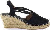 Toni Pons Candy-RP Black Dames Espadrilles met Sleehak - Maat 37