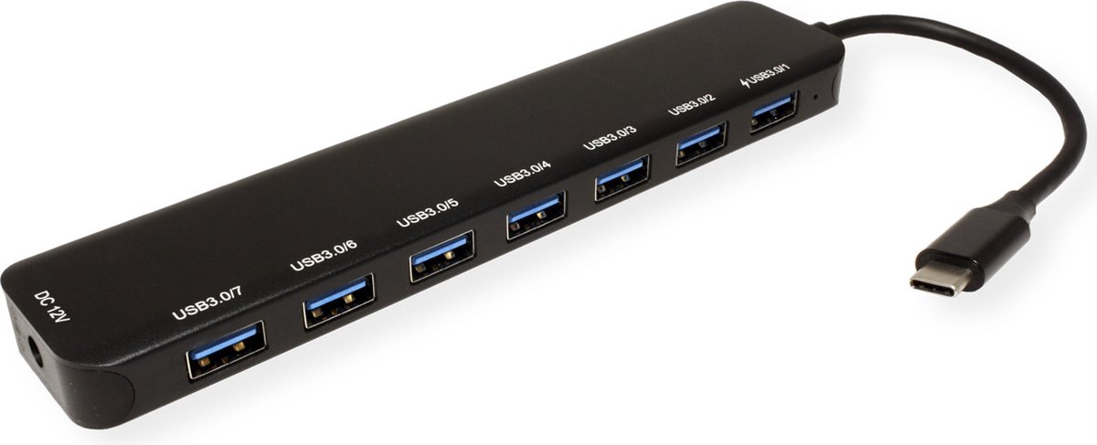 VALUE USB 3.2 Gen 1 Hub, 7 poorts, type C aansluitkabel